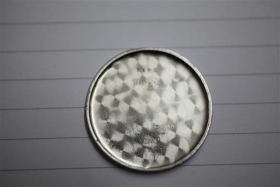 A gentlemans mid 1940s stainless steel Omega manual wind wrist watch,